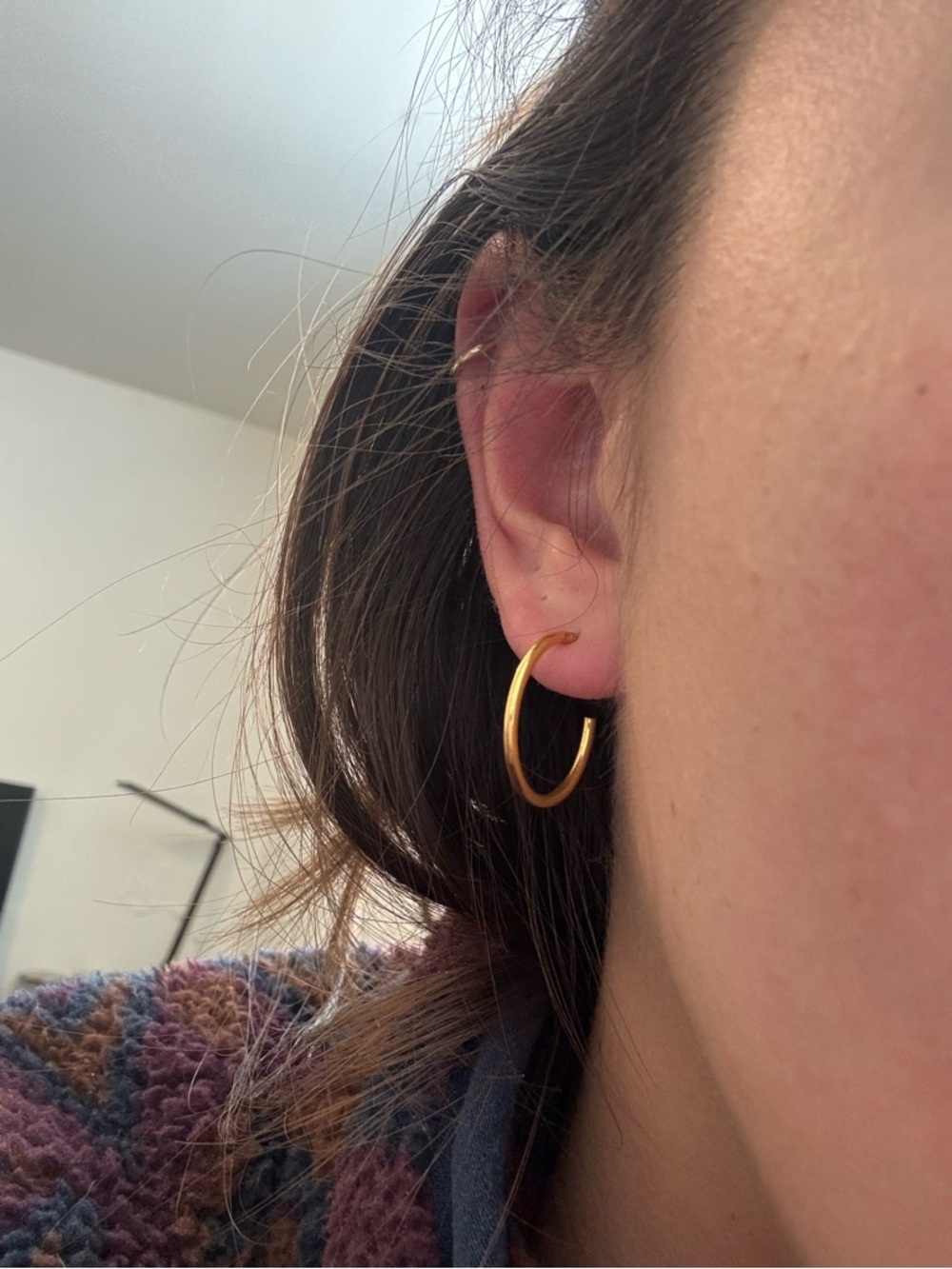Madewell Gold Colored Hoop Earrings